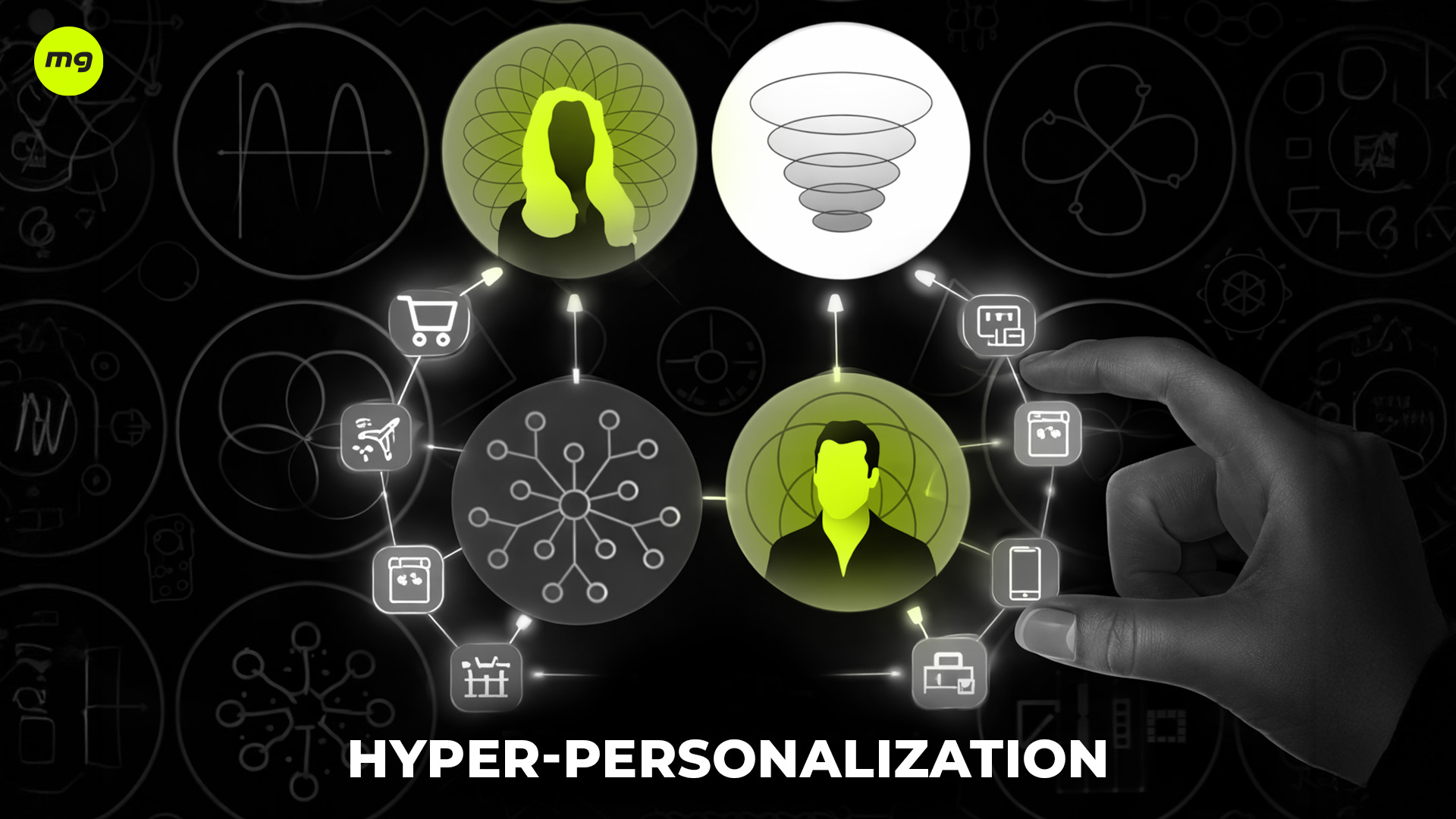 AI in marketing concept showing hyper-personalization in digital customer engagement