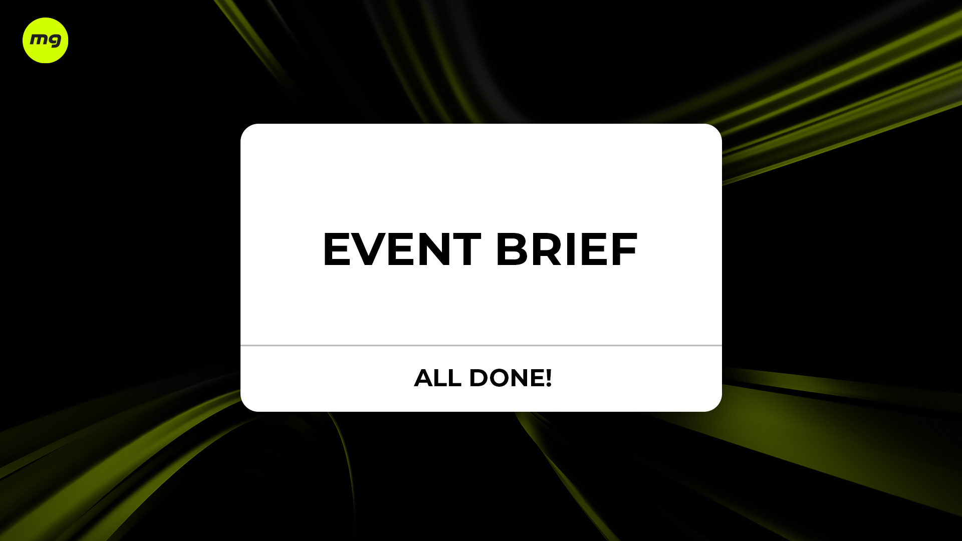 The brief is where the concept and the theme become instructions